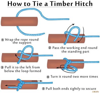 tying slippery rope – SCOUT PIONEERING